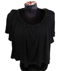 Favlux Fashion Women’s Black Cold Shoulder Top Size Small